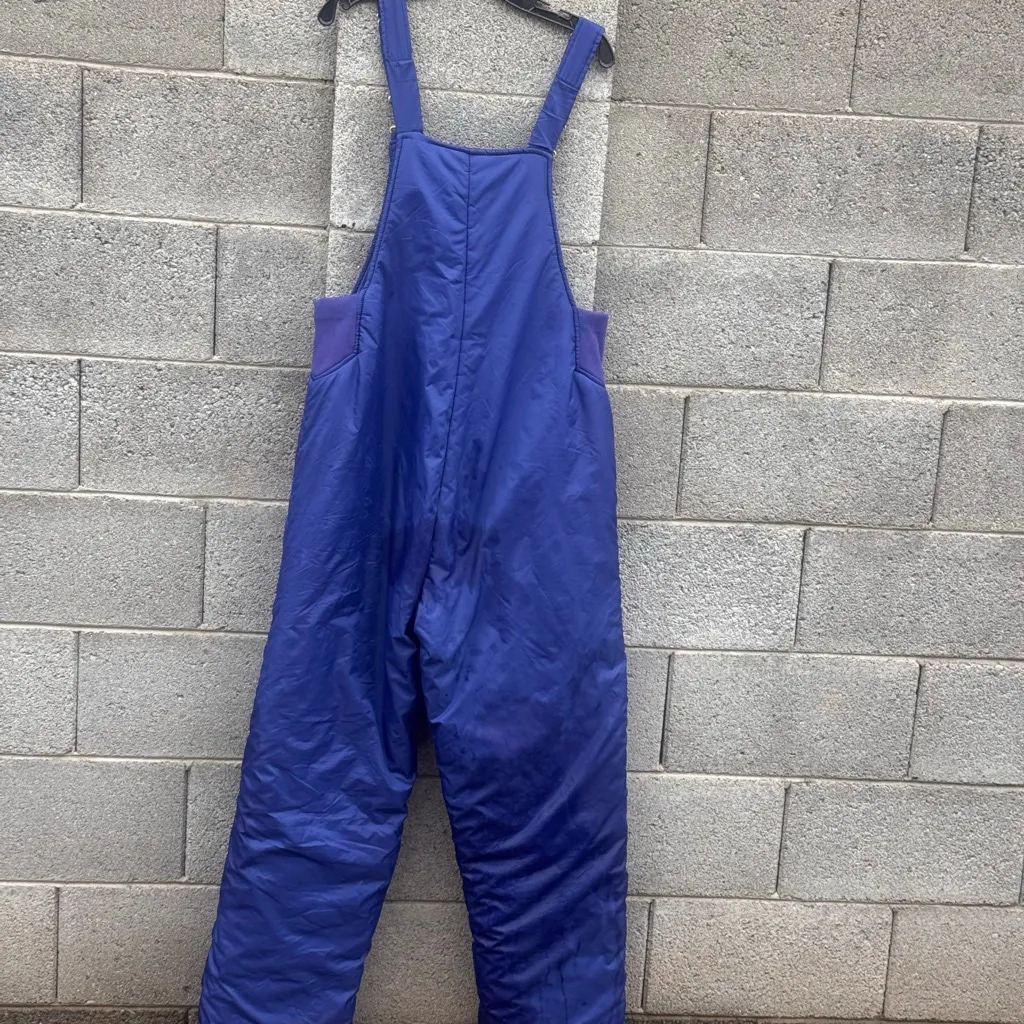 Vintage Snow Peak Blue Ski & Snowboard Bib Overalls Women's XL - Image 14