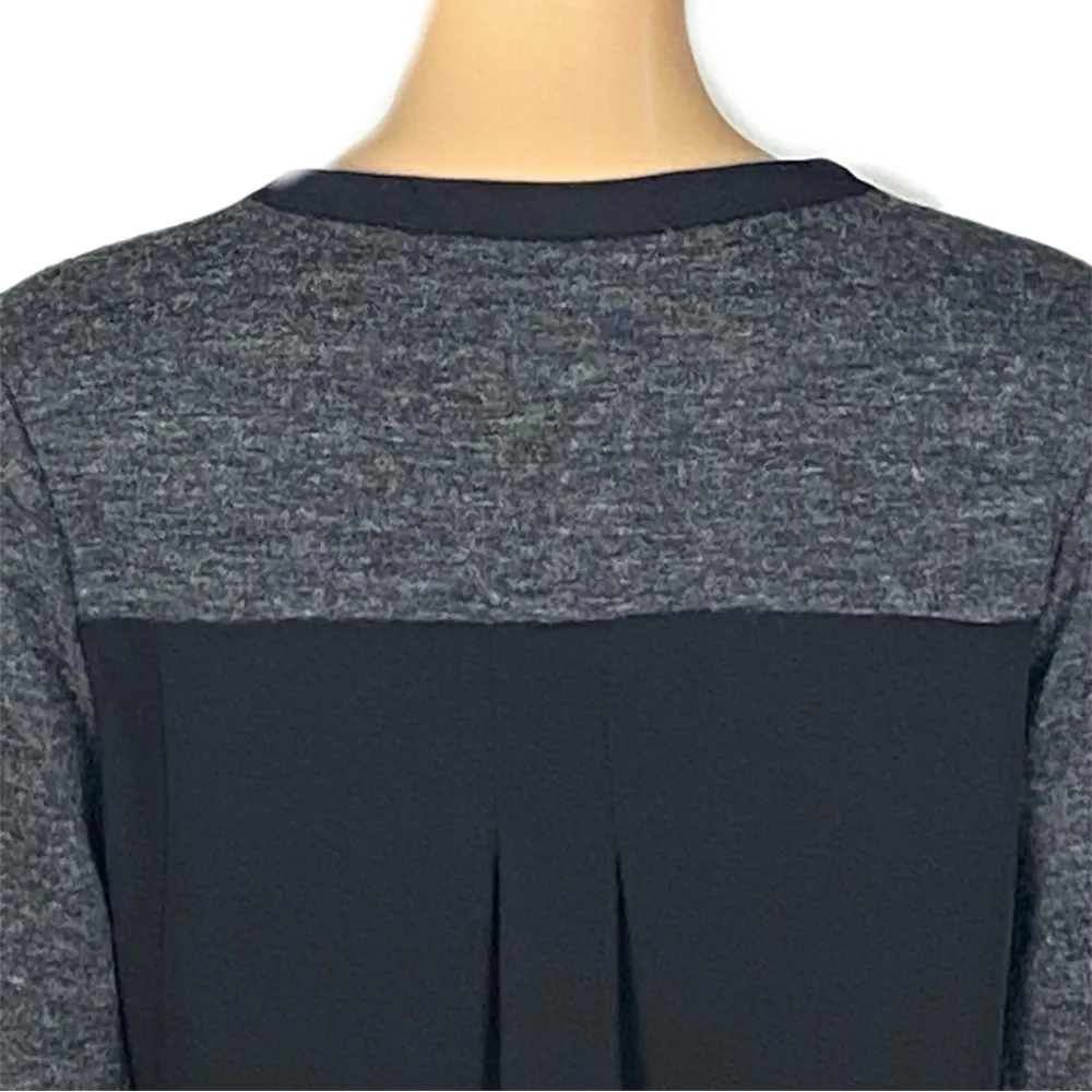 ADRIENNE VITTADINI Grey front and Black back split V-neck hi low dress Small EUC - Image 11