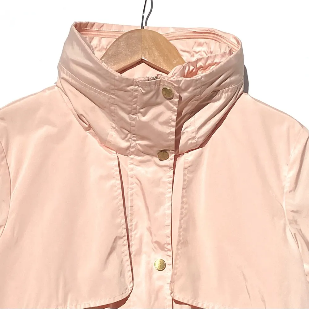 COLE HAAN Women's Short Packable Rain Jacket Pink Size XL - Image 10