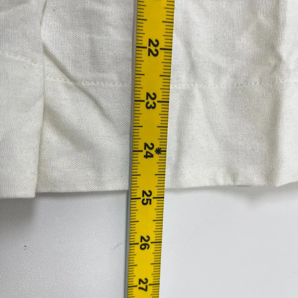 NWOT Farm Rio Linen Blend White Sleeveless Mini Dress Size L - Image 16