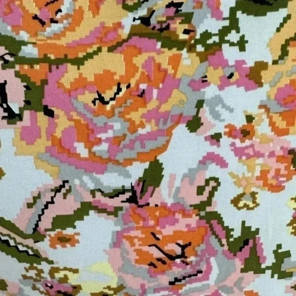 Vintage BCBGMAXAZRIA Y2K Pink Floral Camo Digital Print Sleeveless Dress Size L - Image 8