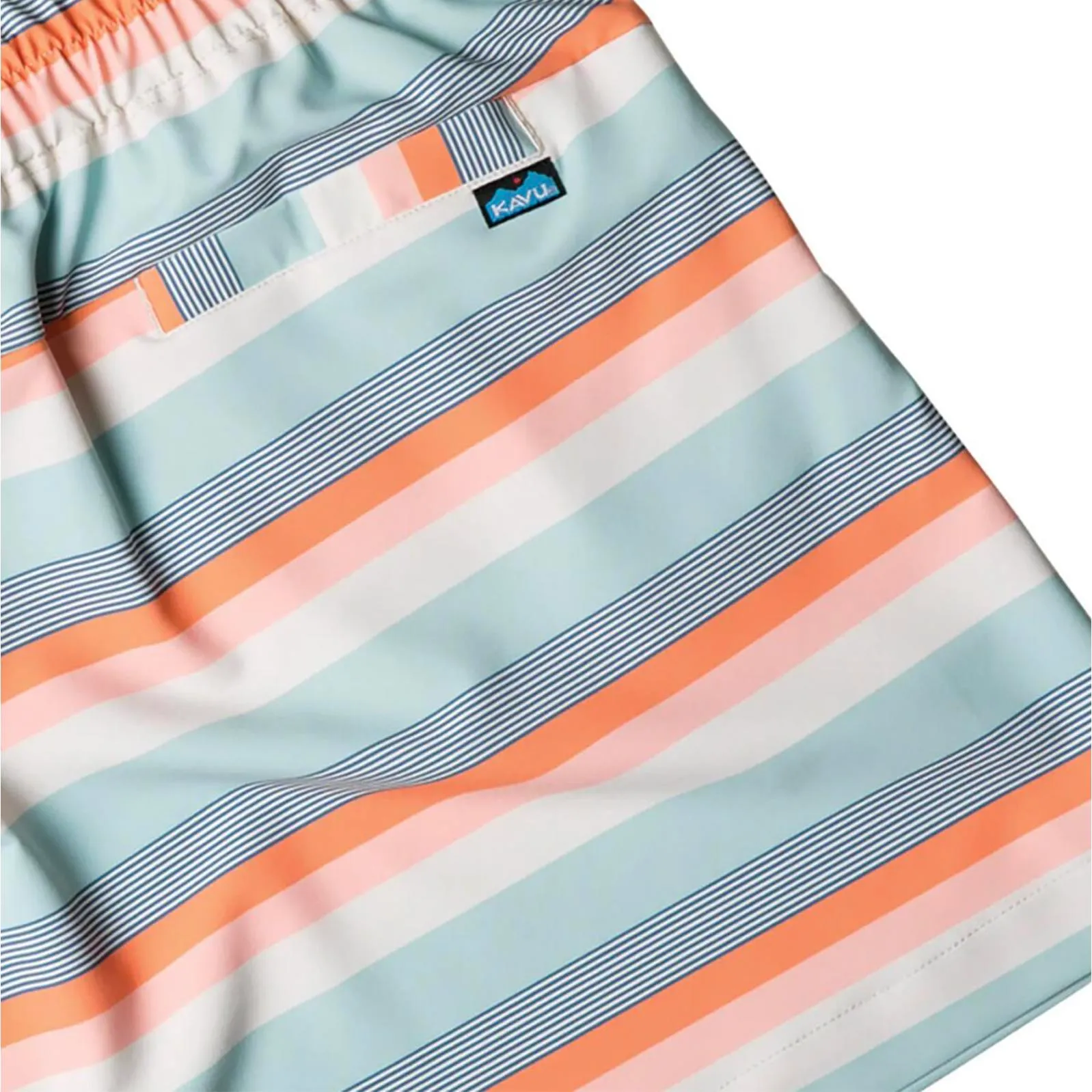 Kavu Windswell UV Protection Elastic Waist Mini Skirt Blue Cool Stripe NWT - Image 5