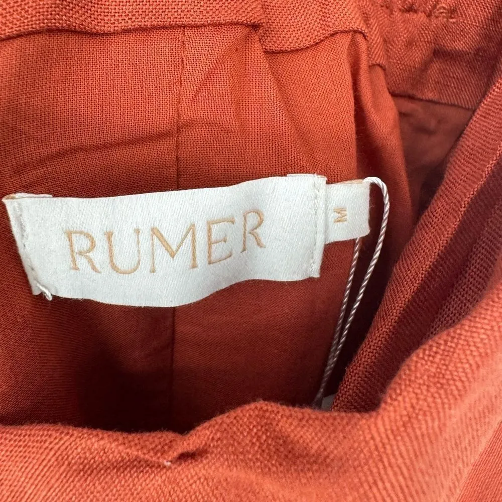 Rumer Roam Bandana Maxi Linen Chocolate Brown Cutouts Dress Med NWT‎ - Image 8