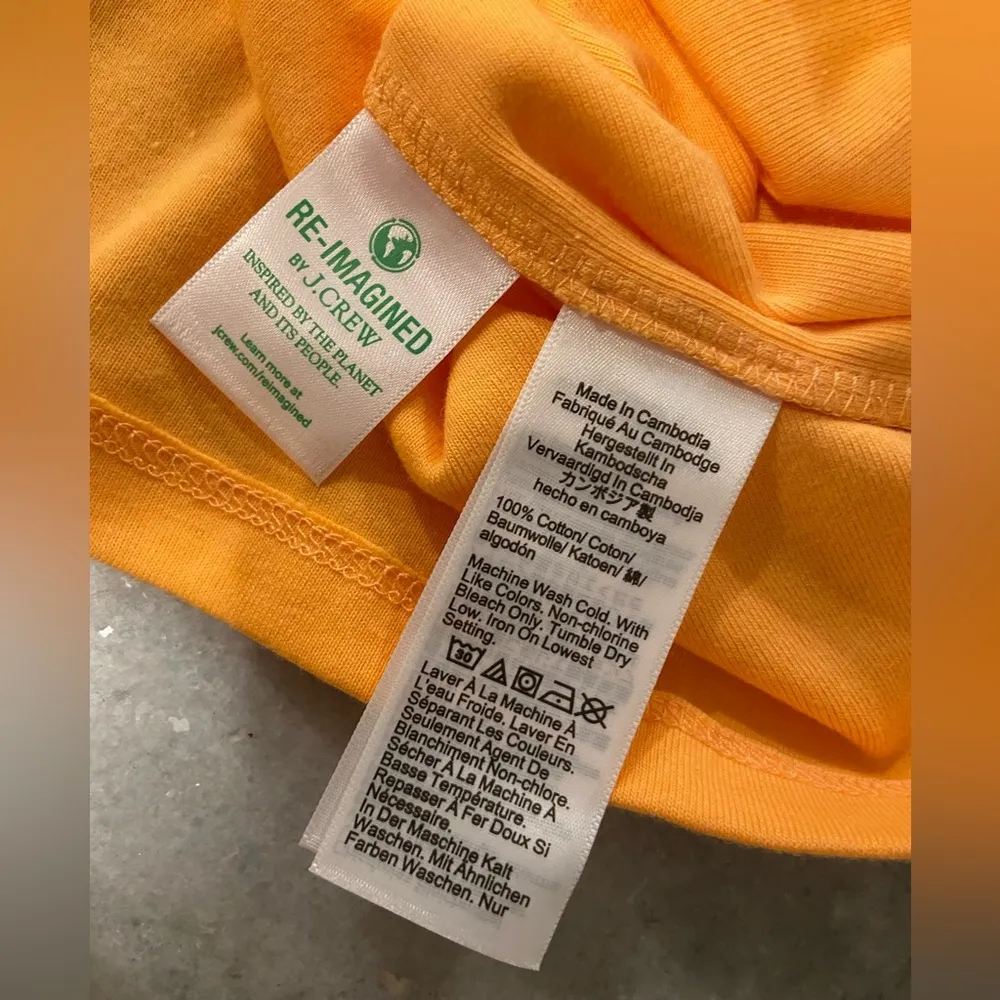 NWOT J. Crew Size M Perfect Fit Tee Shirt Short Sleeve Cotton Crew Orange - Image 11