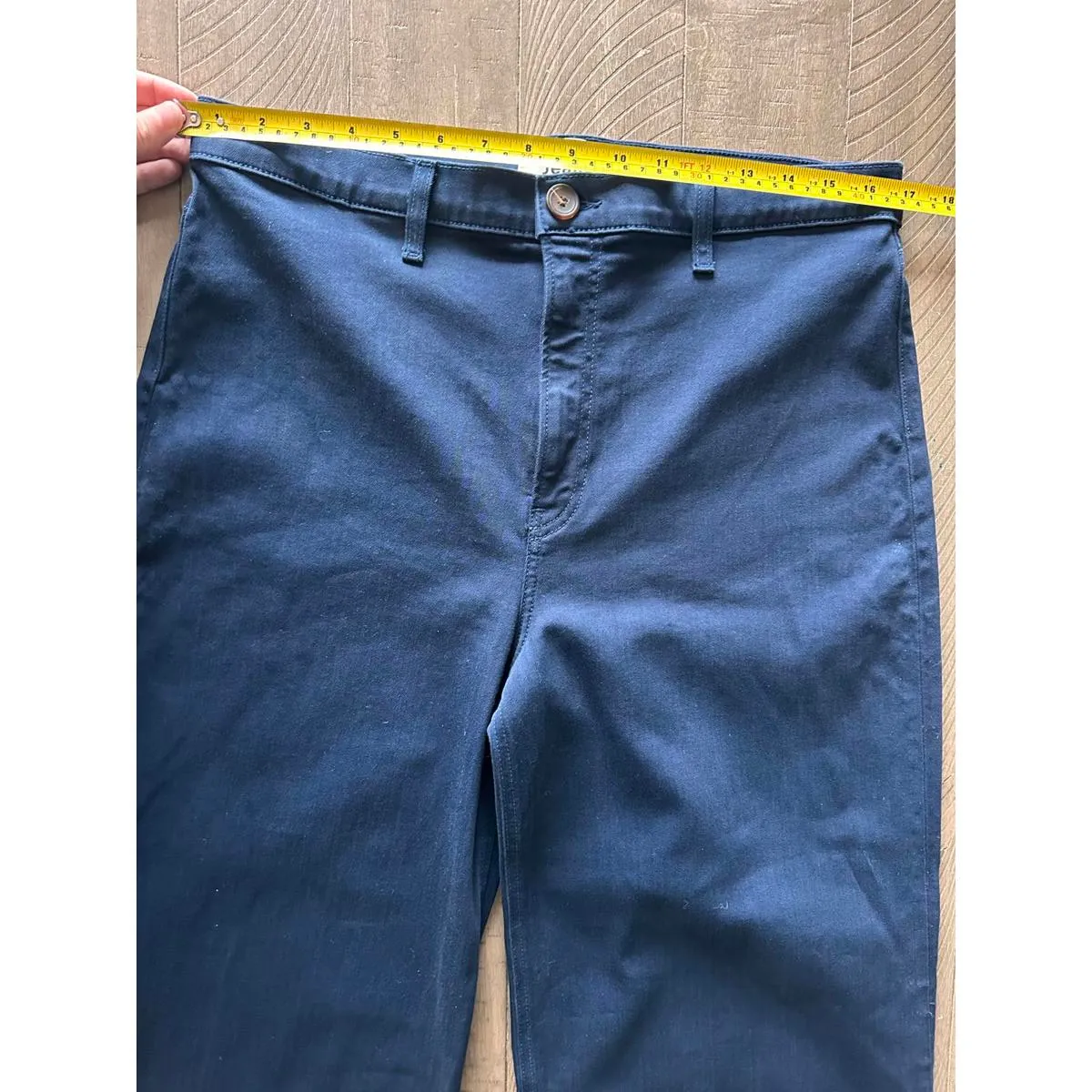 Reformation Jane Wide Leg High Rise Denim Pants Navy Blue Wash Women’s size 31 - Image 10