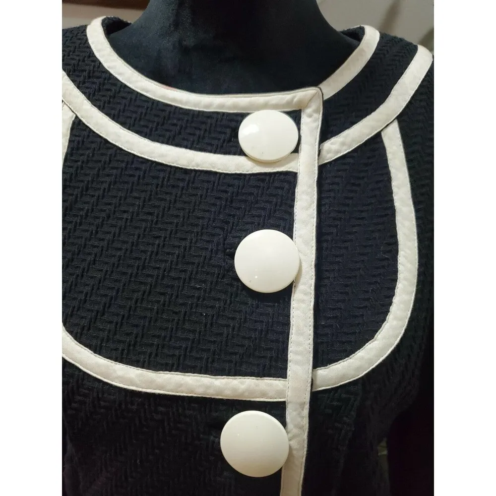 Tibi Newyork Women's Black 100% Cotton Long Sleeve Single Breasted Jacket Blazer - Image 2