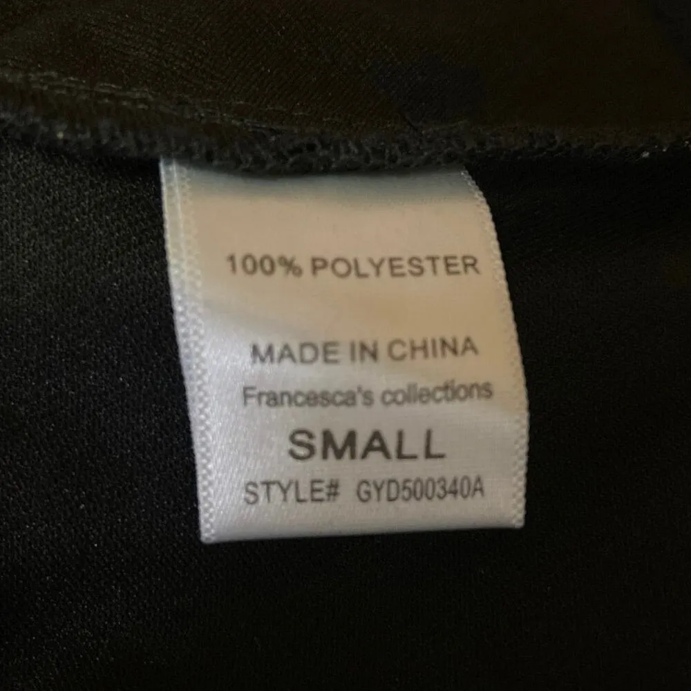 Annabella Black Metallic Lace Formal Satin Sleeveless Fit Flare Mini Dress Sz S - Image 5