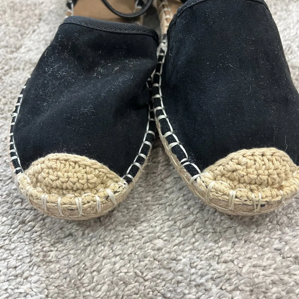 Style & Co Size 6.5 Black Paminaa Flat Ankle Strap Espadrille Sandals - Image 9