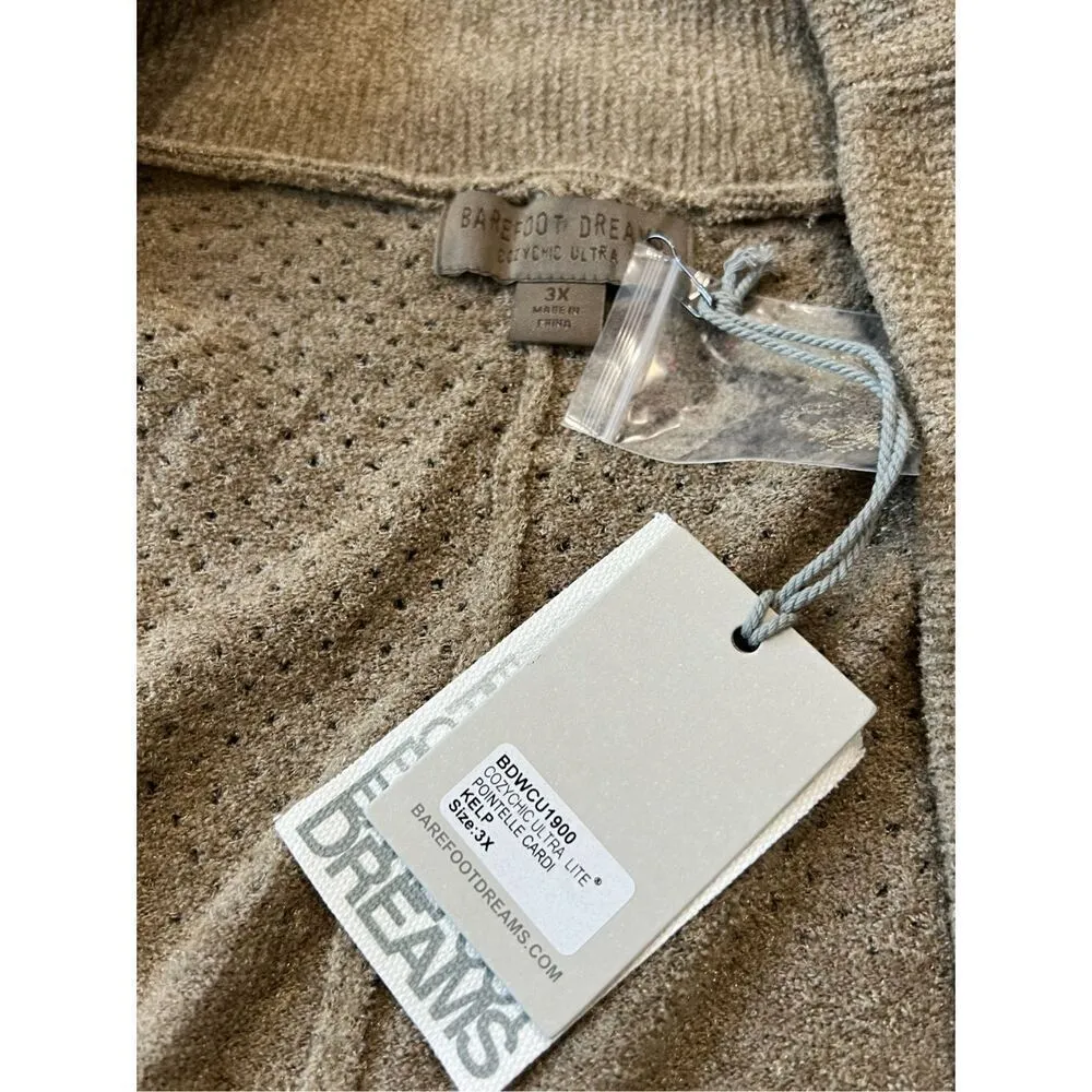 Barefoot Dreams NWT Cozy Chic Ultra Lite Pointelle Cardigan plus size 3X - Image 5