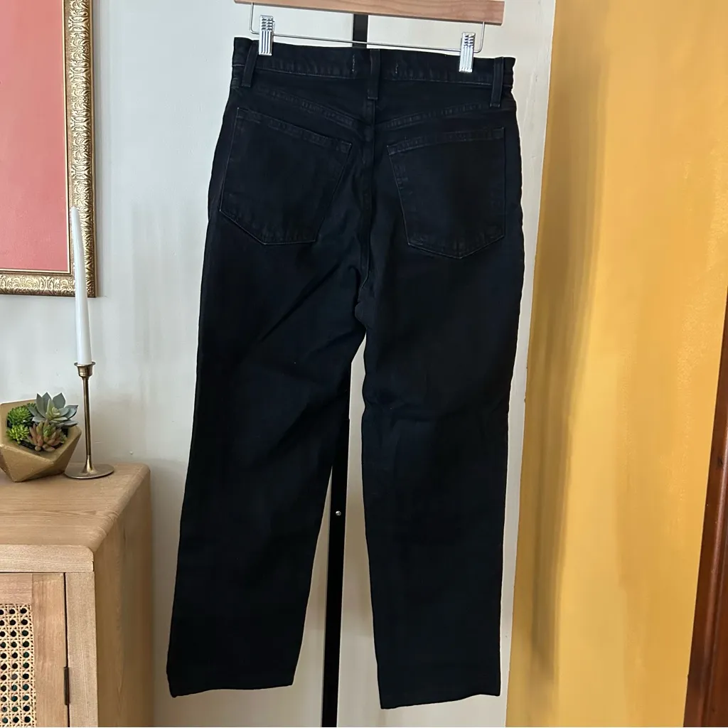 Abercrombie & Fitch 90s Straight Jeans Ultra High Rise Black Denim Size 28 / 6 S - Image 6