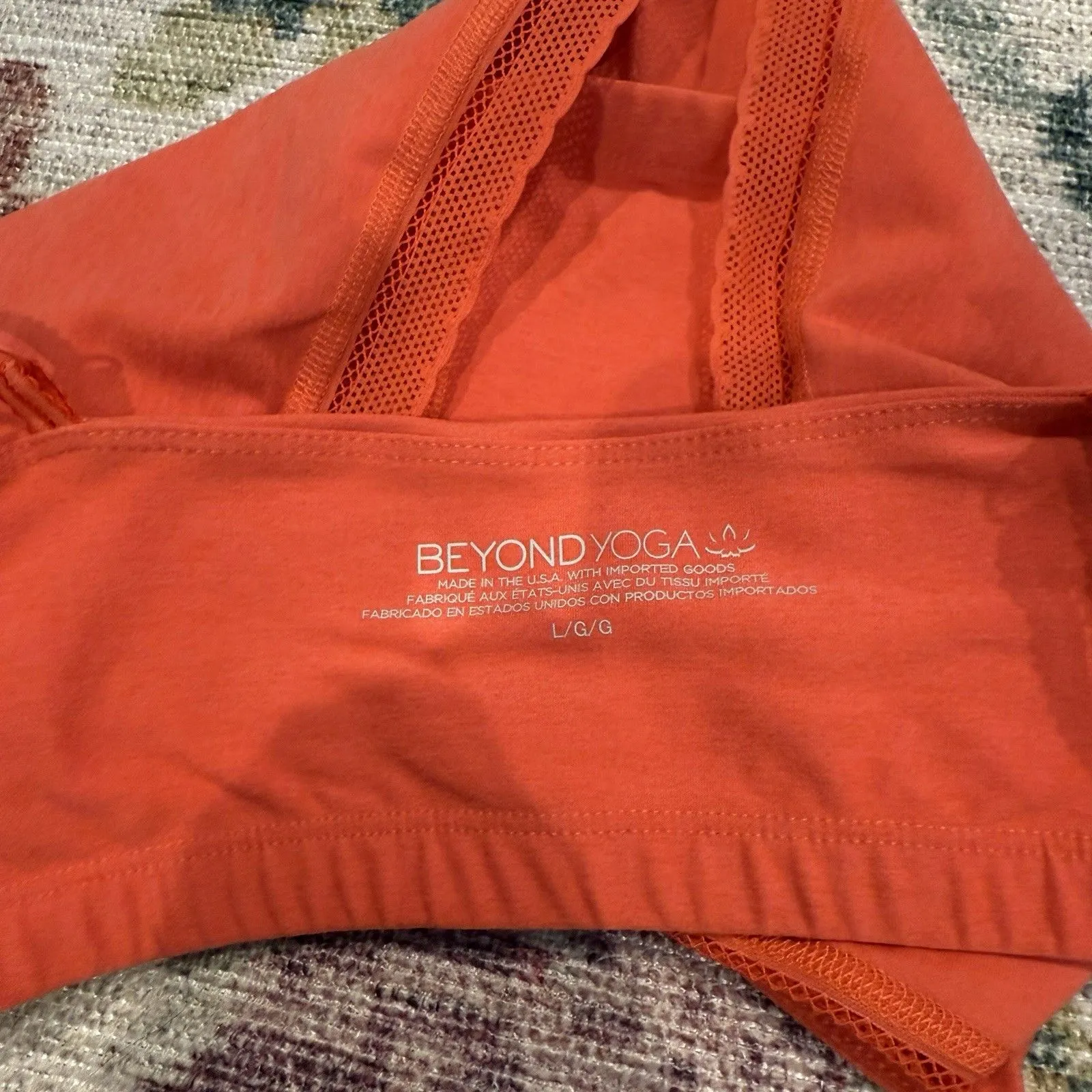 Beyond Yoga Womens Allure Spacedye Lace Trim High Cropped Top Tank Pilates Yoga - Image 4