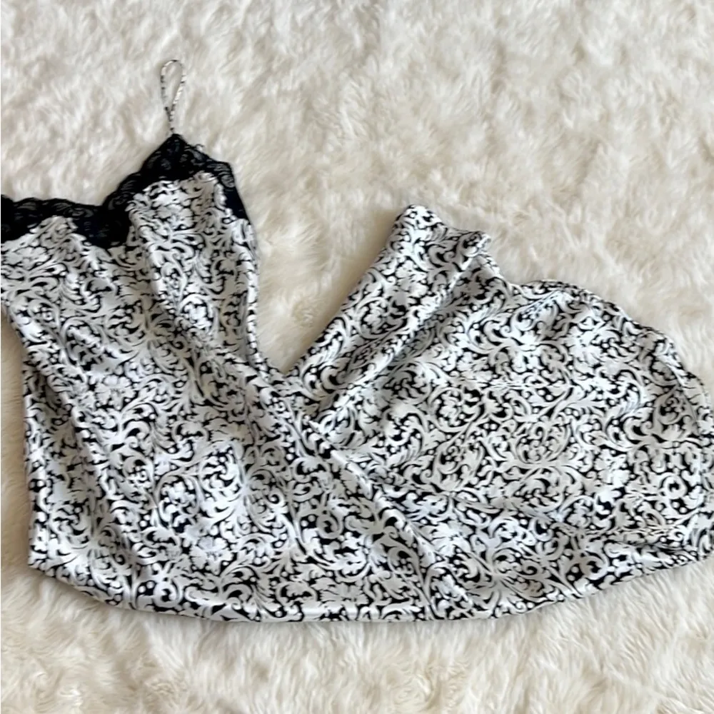 Vintage Satin Lingerie Slip Black Size M - Image 7