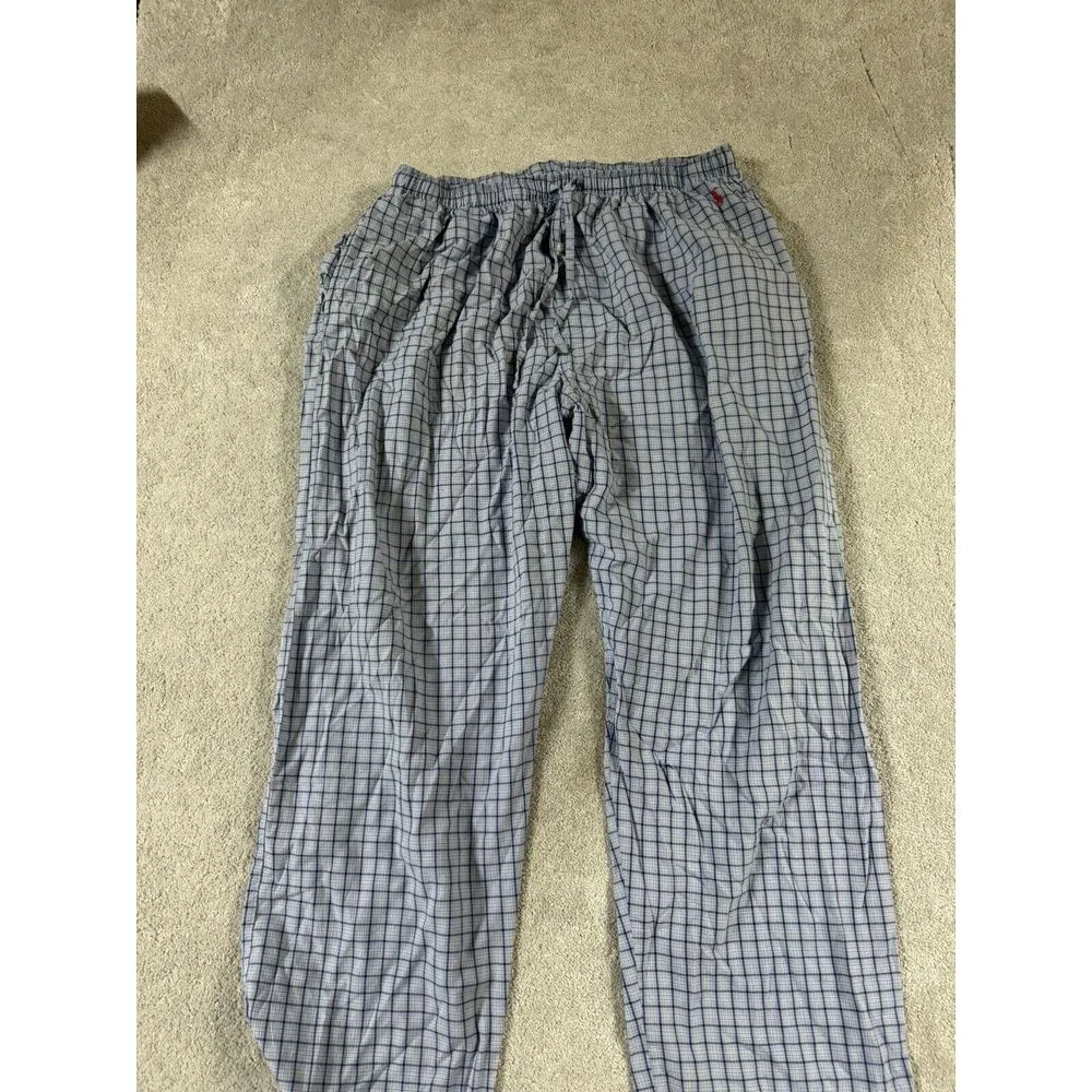 Men's Polo Ralph Lauren Cotton Sleepwear Sleep Pajama Pants Plaids Blue‎  XL *** - Image 2