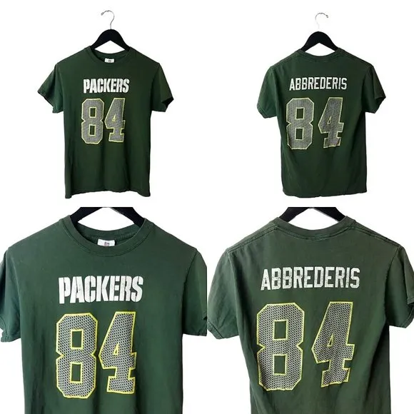 NFL Green Bay Packers Abbrederis T Shirt Team Apparel Football Double Sided S - Image 2