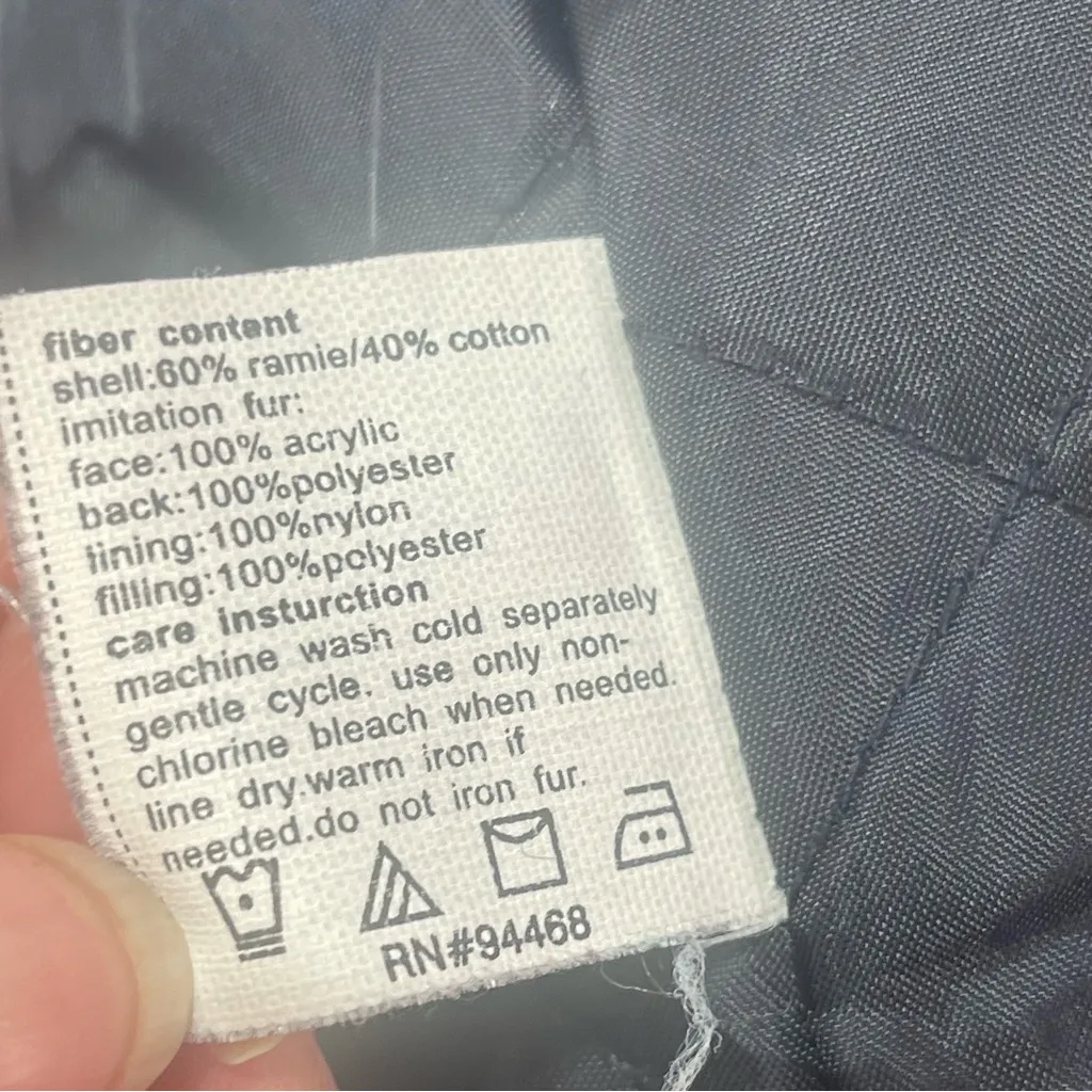 Vtg Esprit Outerwear Denim Jacket Women XL Faux Fur Quilted Lined Y2k  Boho - Image 10