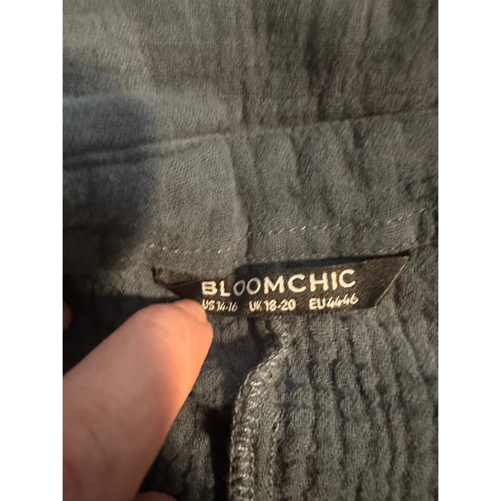 BloomChic Women's Collared‎ Button Up Short Sleeve Top Blouse Plus Size 14/16 Blue - Image 7