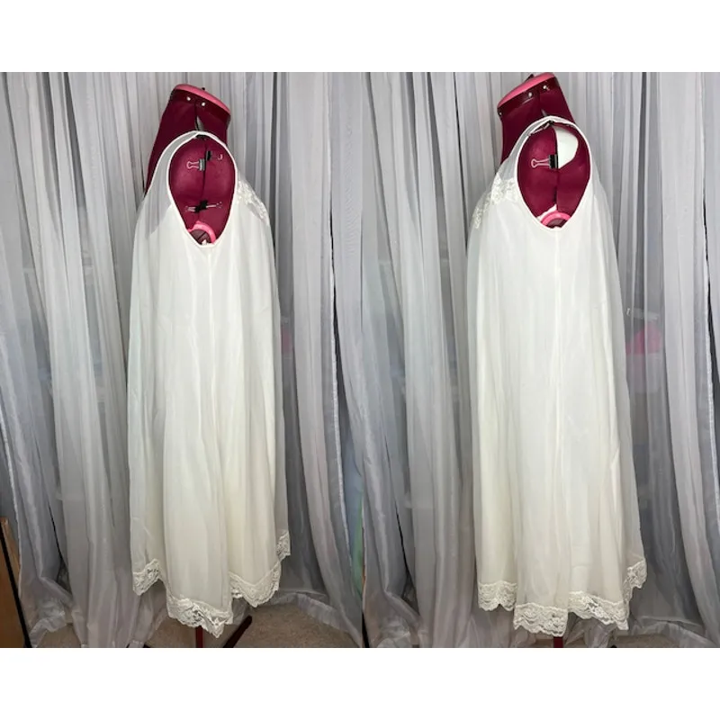 nightgown sheer robe set lace romantic - Image 15