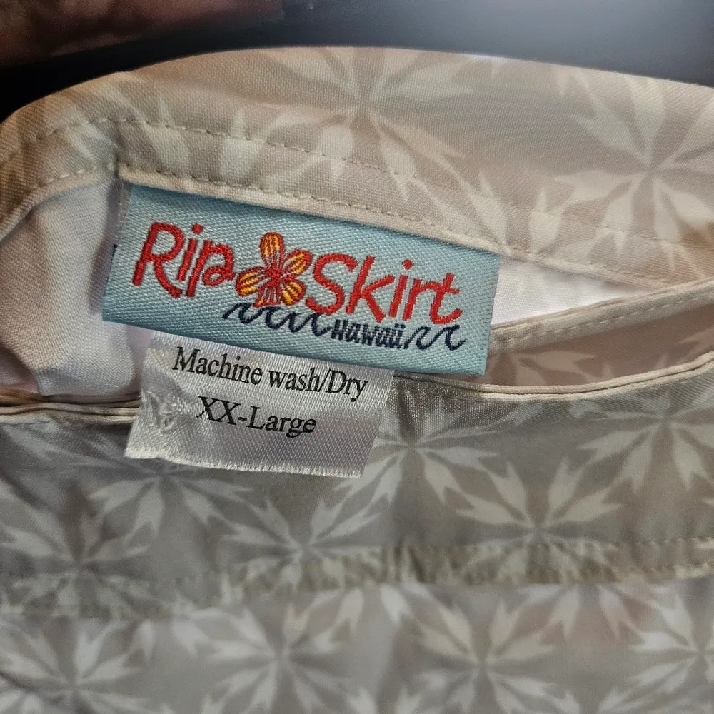 NWOT RipSkirt Hawaii Length 4 XXL White - Image 3