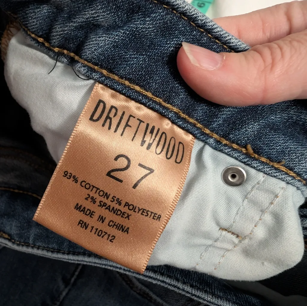 Driftwood Jackie High Rise Skinny Jeans W27 Medium Wash - Image 6