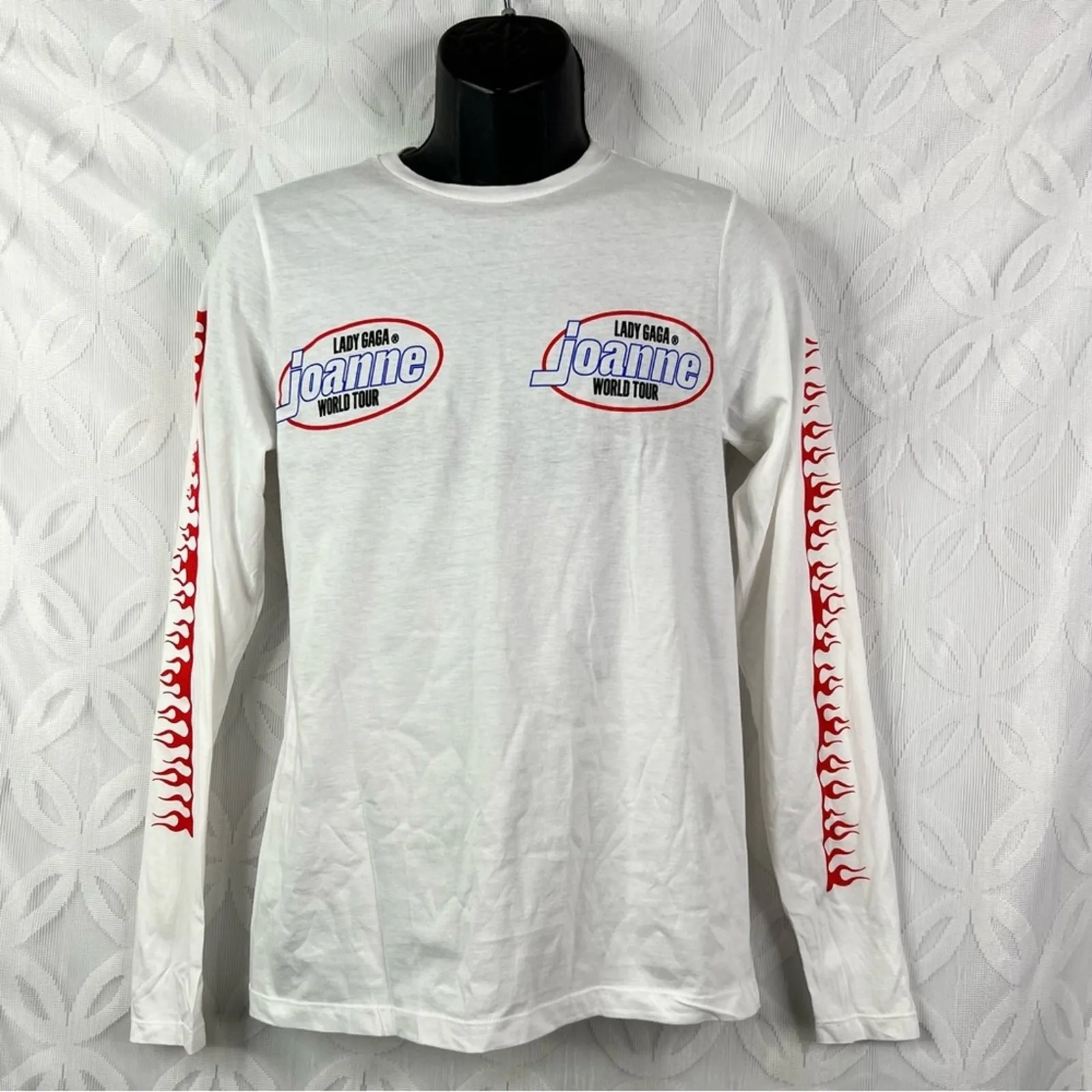 Lady Gaga Joanne World Tour 2017 Concert Unisex Long Sleeve Tee Size S NWOT White - Image 4