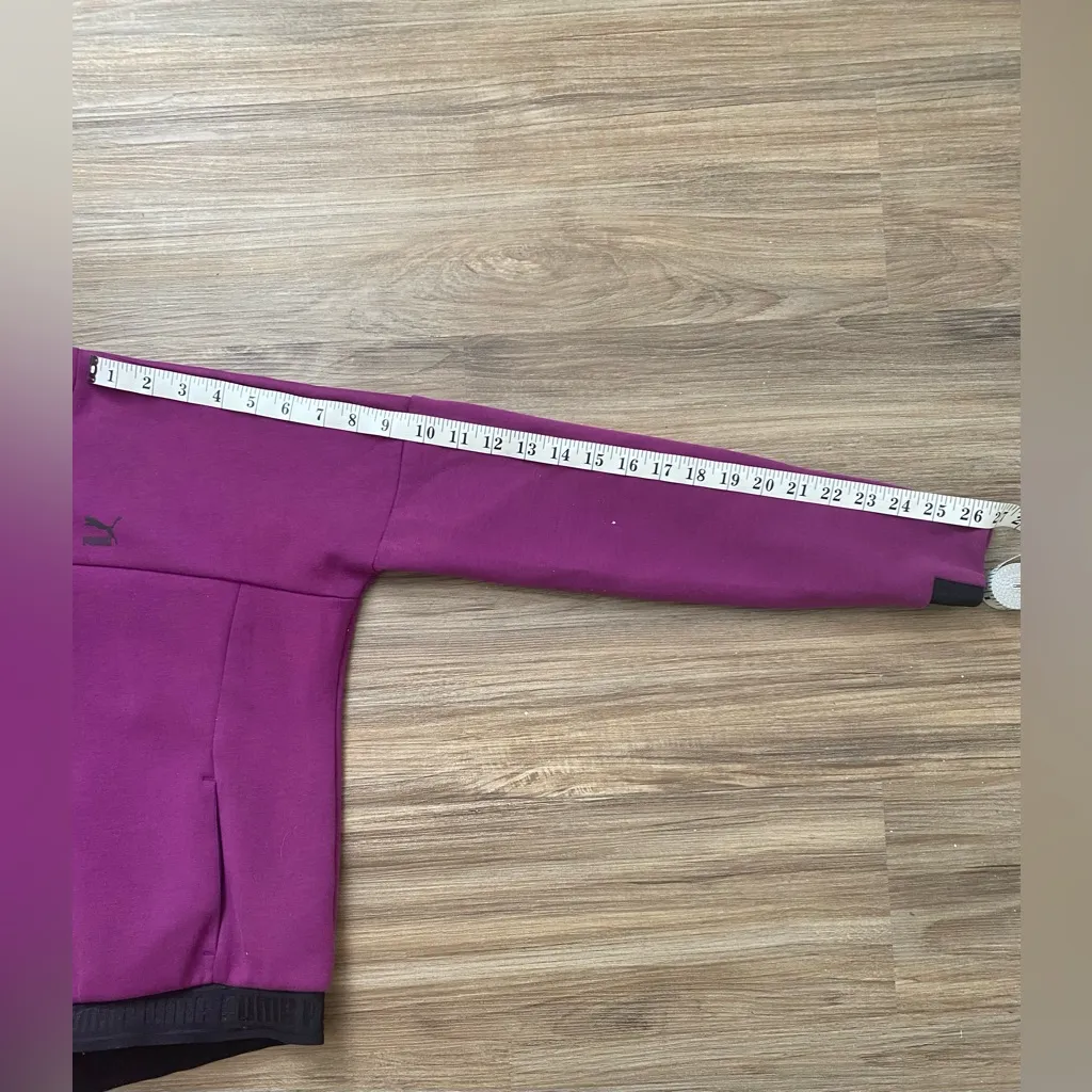 Puma Magenta Hoodie with Black Trim - Image 3