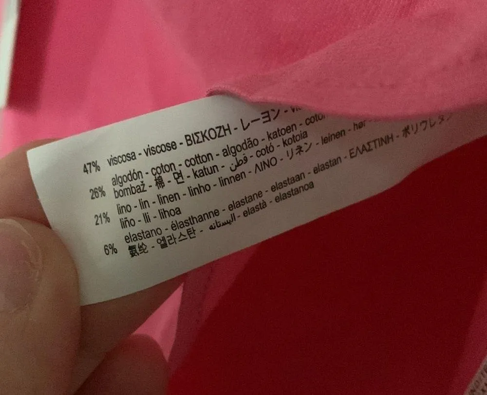 ZARA LINEN BLEND PINK TOP SMALL NEW WITH TAGS - Image 8