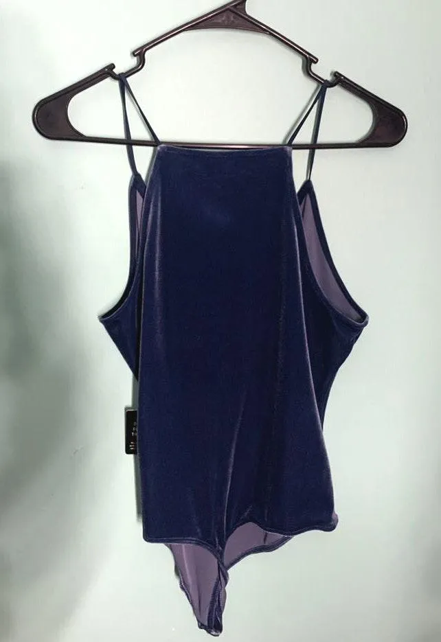 EXPRESS Blue Velvet Bodysuit  - Image 2