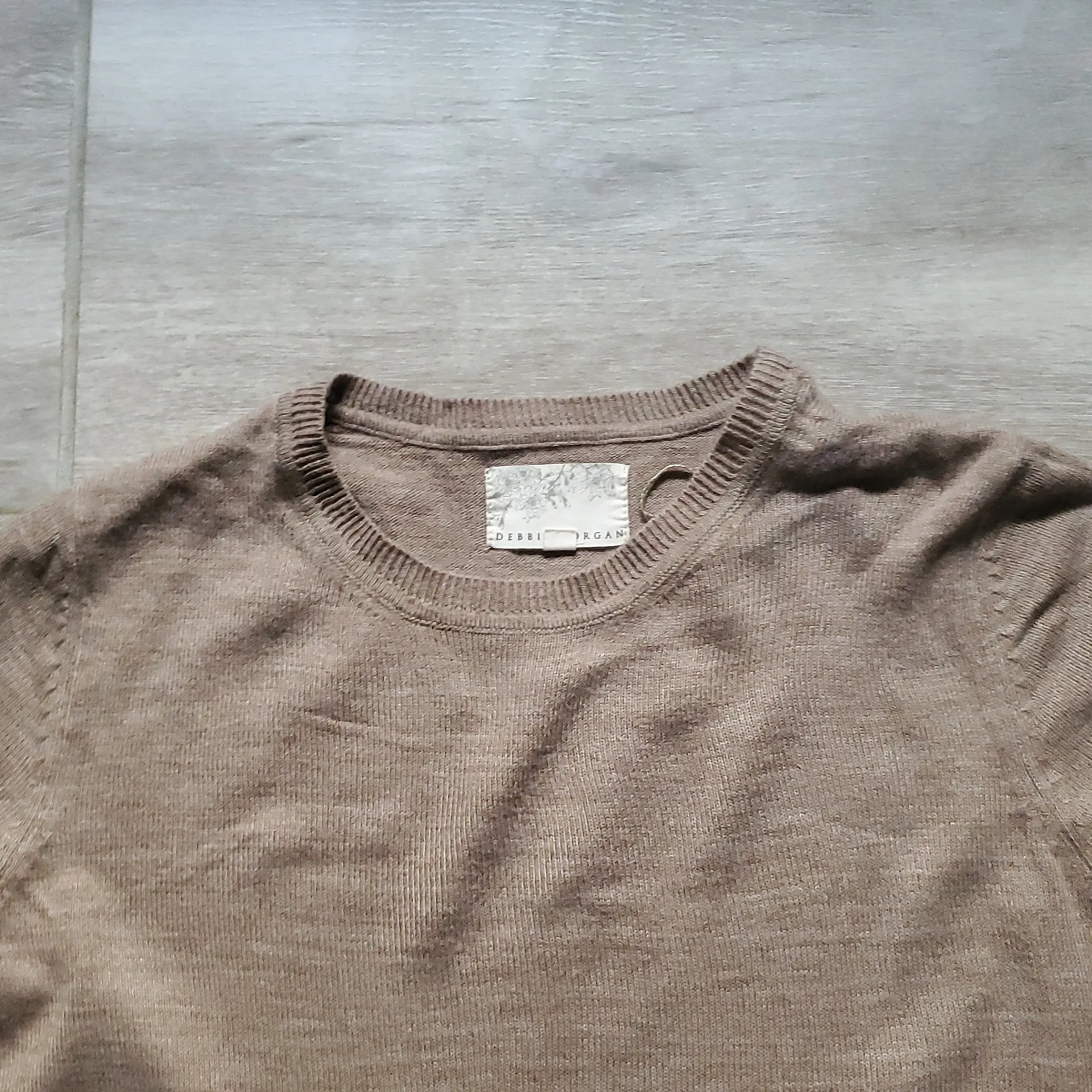 Debbie Morgan Oversized Crewneck Sweater Brown - Image 6