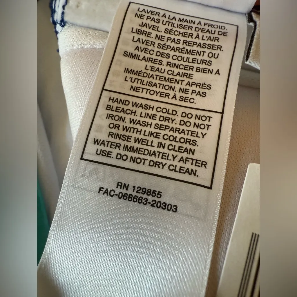 Disney Parks Women's One Piece Swimsuit Minnie Mouse Logo Blue Stripes NWT XXL - Image 11