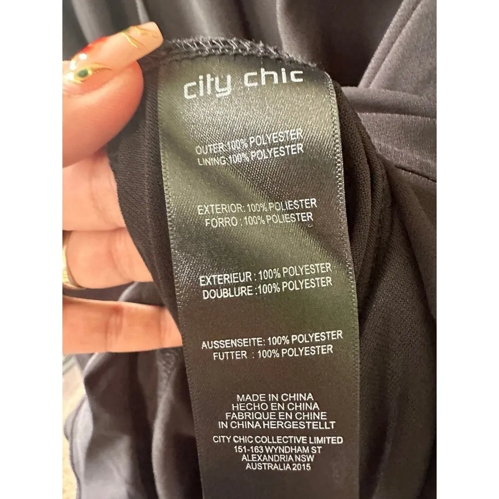 City Chic NWT Women's Frill Love Flutter Sleeves Surplice Playsuit Romper 14 - Image 7