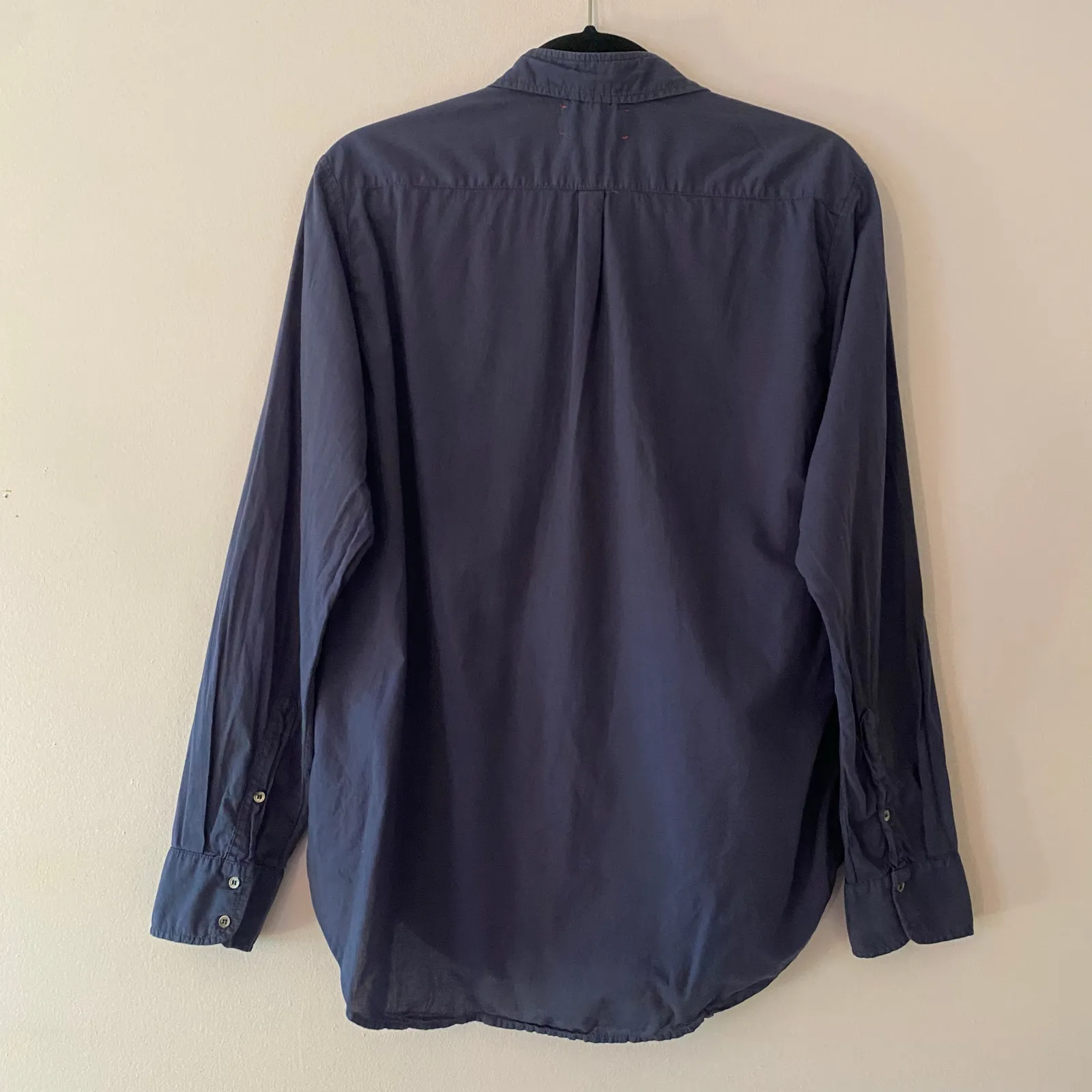 Xirena Navy Blue Button Down Beau Shirt Lightweight 100% Cotton Women size Small - Image 6