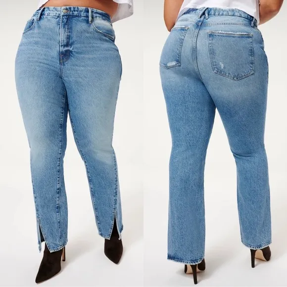 Good American Good Boy Twisted Slit Jeans - Image 2
