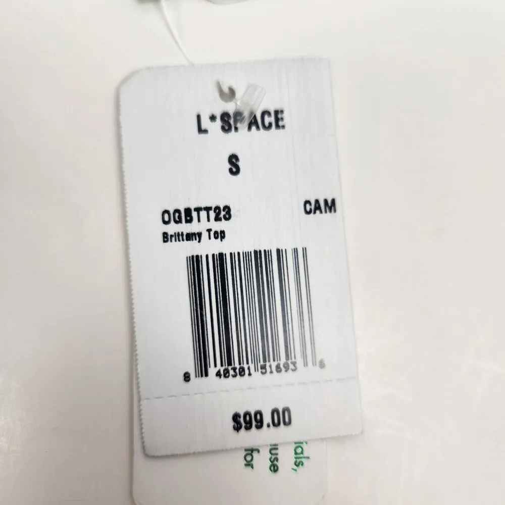 l*space L* Brittany Triangle Bikini Top in Camel Brown Size Small NWT - Image 5