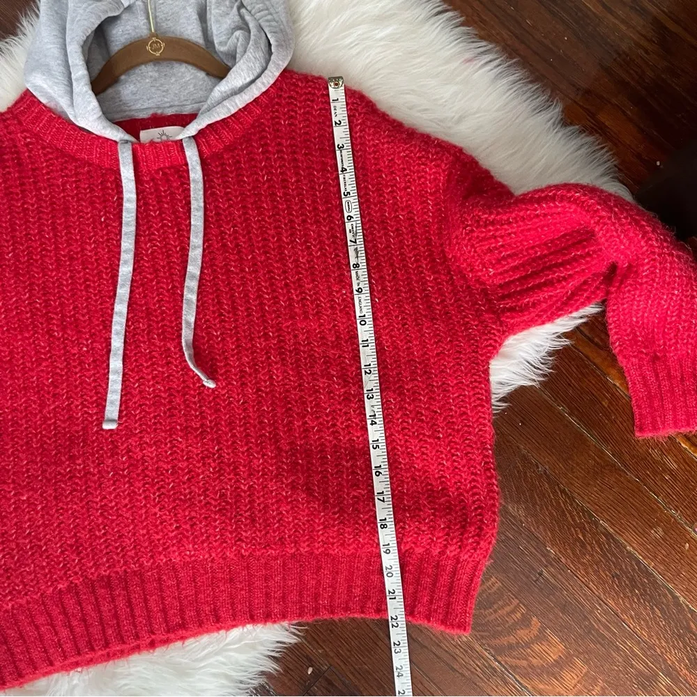OFFLINE by Aerie Red Sweatshirt Hoodie Sweater Boxy Fit - Image 6