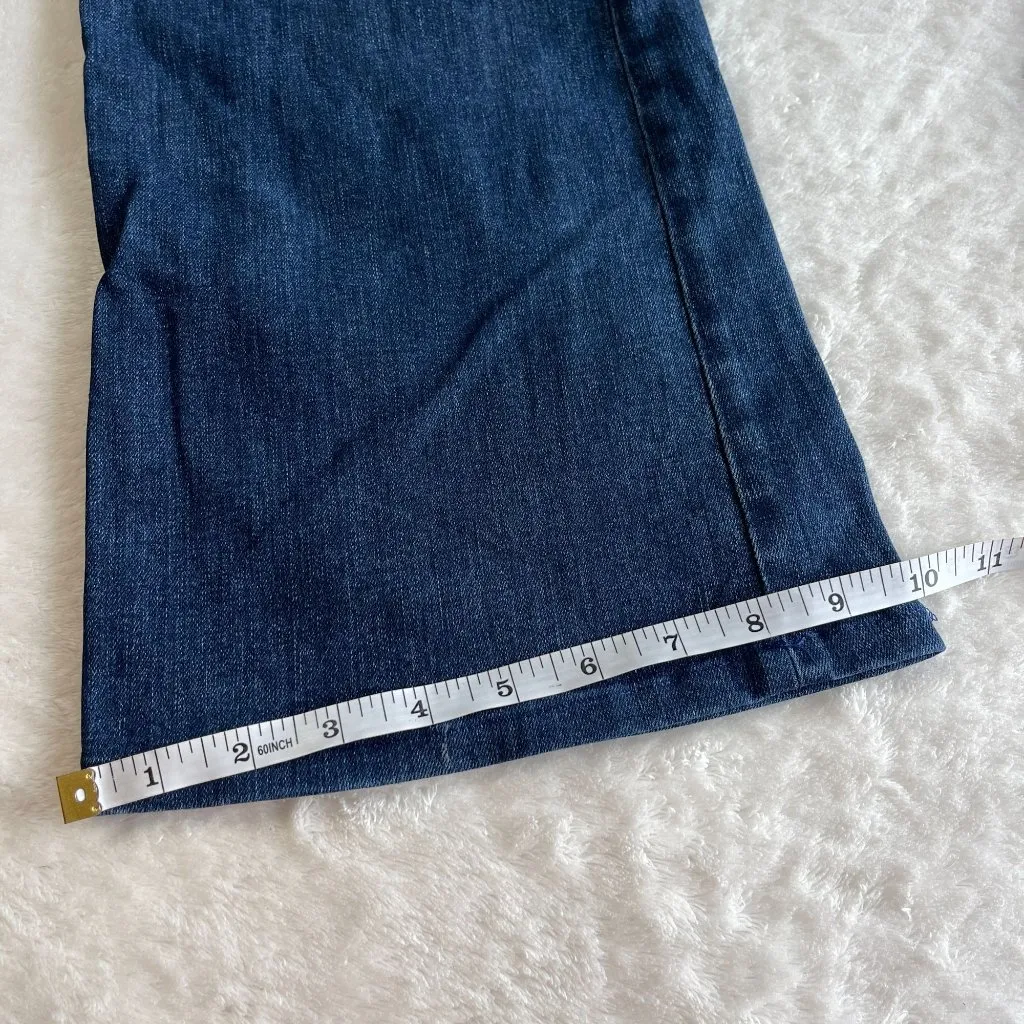 Ann Taylor High Rise Flare‎ Denim Jeans Womens Size 6 Blue Modern Classic Casual - Image 9