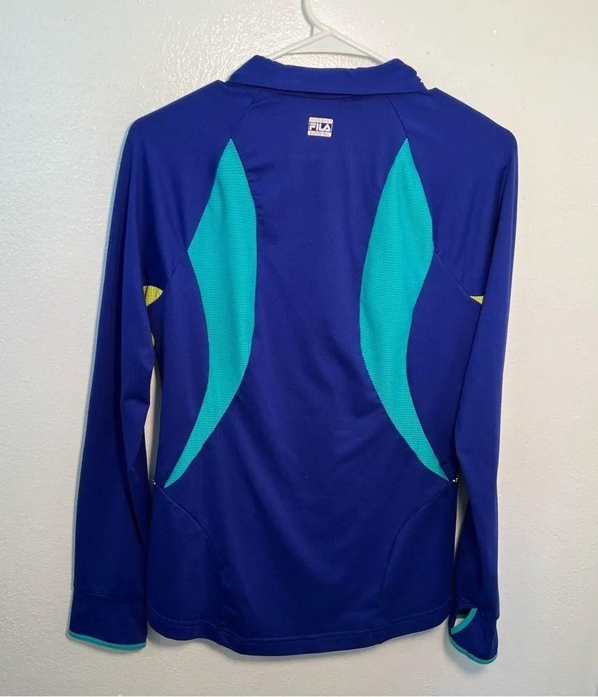 FILA  Sport Running Quarter Zip Pullover Royal Blue - Image 11