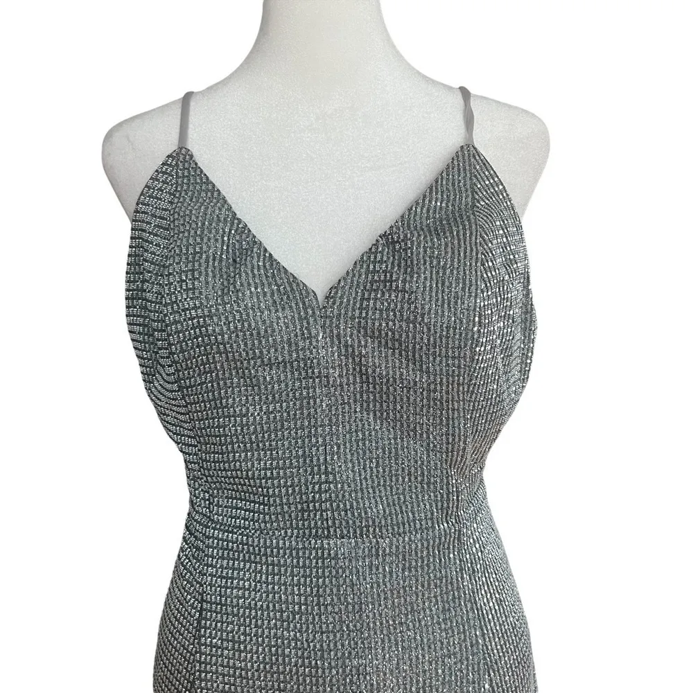 LULUS Spark in The Night Silver Sparkle Mini Dress - Image 6