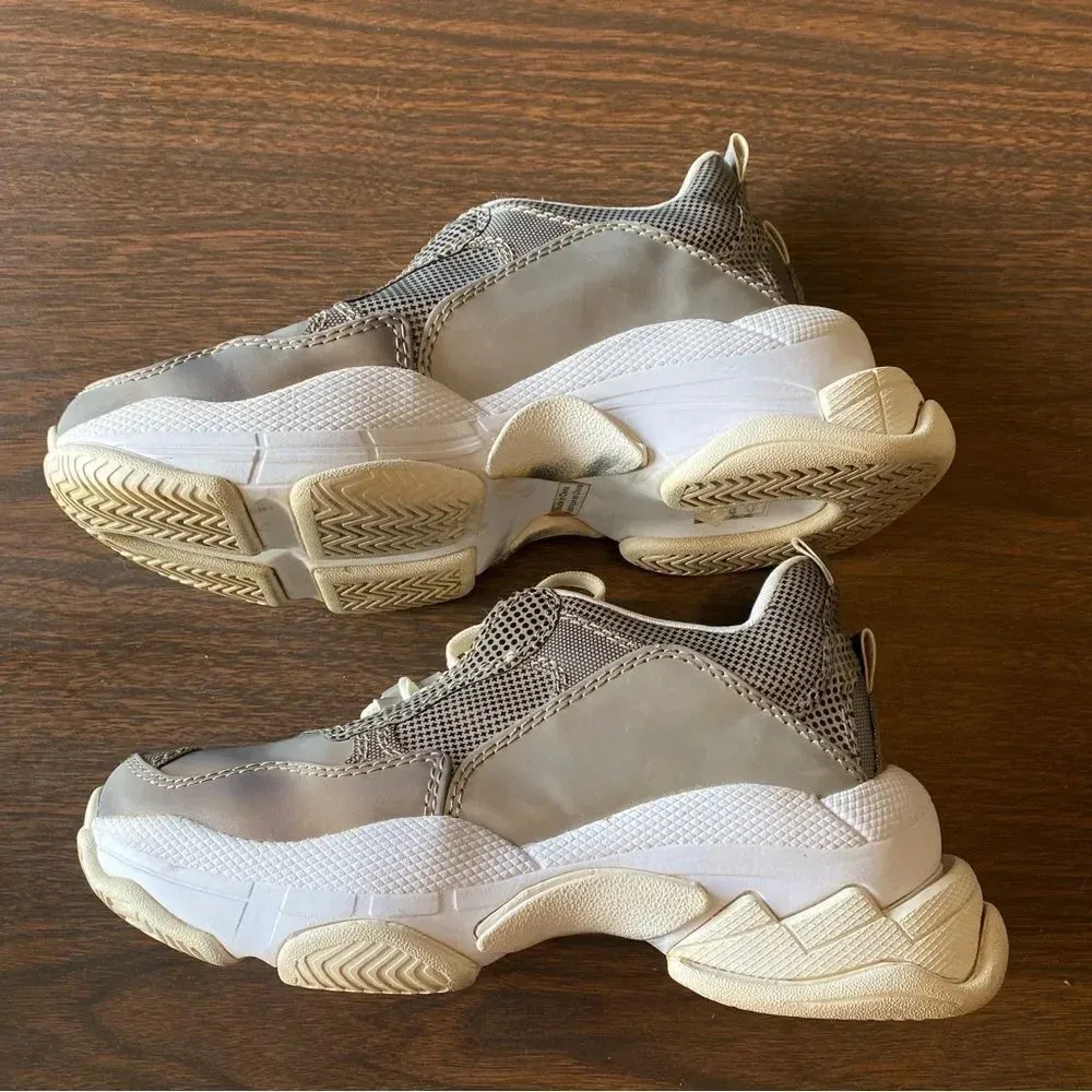 JEFFREY CAMPBELL Lo-Fi Mom Mod Sneaker Grey Reflective Free People Gray Size 7.5 - Image 4