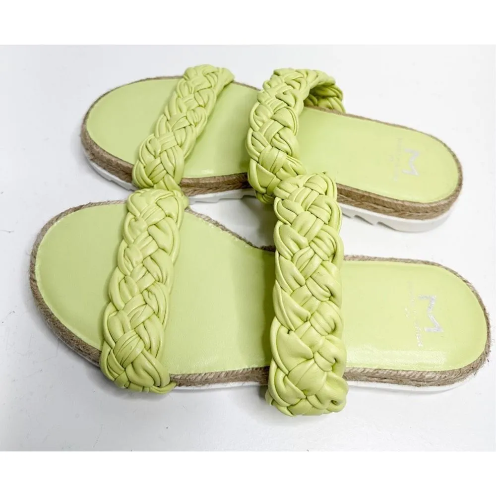 Marc Fisher Sandals Womens Size 6 Green Jaimee Leather Espadrille - Image 4