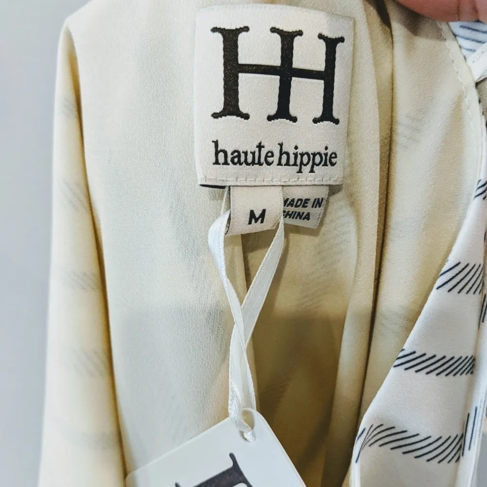 NWT‎ Haute Hippie Womens Mirage Striped Mini Dress Size M Sleeveless Drop Waist - Image 8