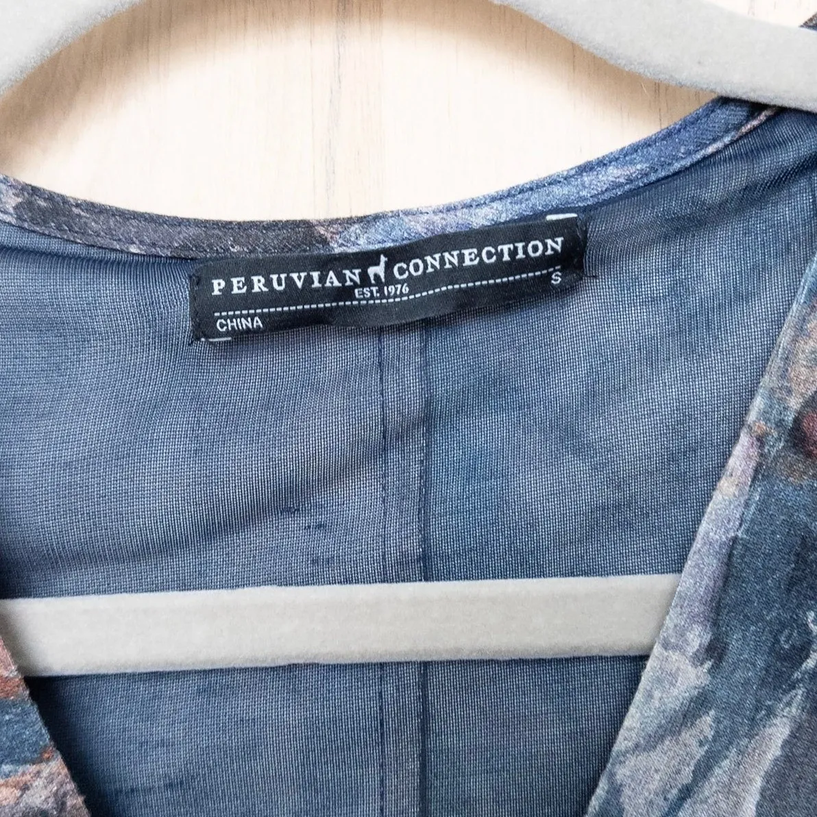 Peruvian Connection Womens Shadow Vine Dress Size S Long Sleeve Ruched Midi - Image 6