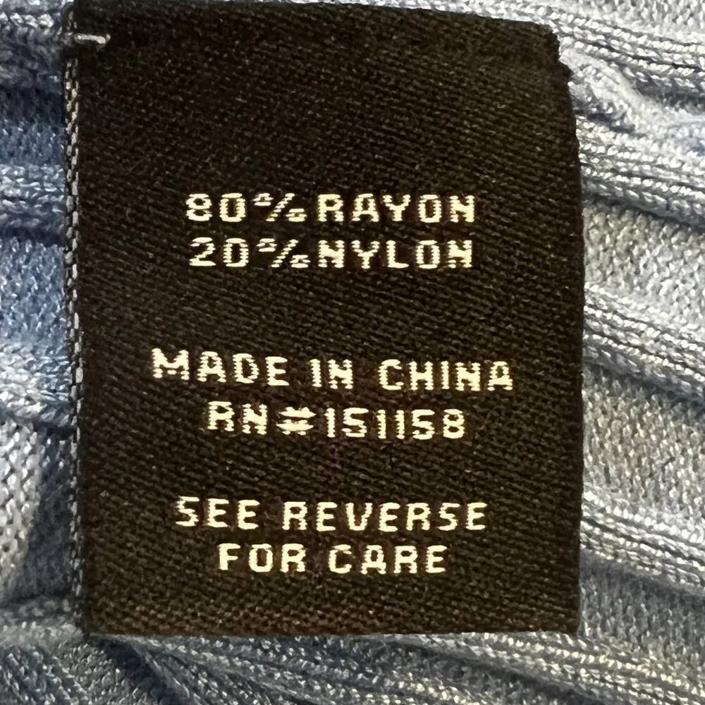 Revolve 525 America Ribbed Sleeveless Top Blue Size S V - Image 5