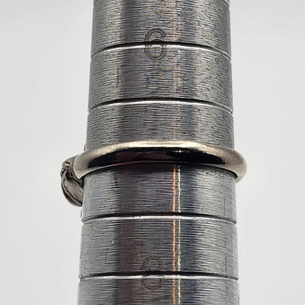 Avon Celtic Silver Tone & Red CZ Ring (7) - Image 7