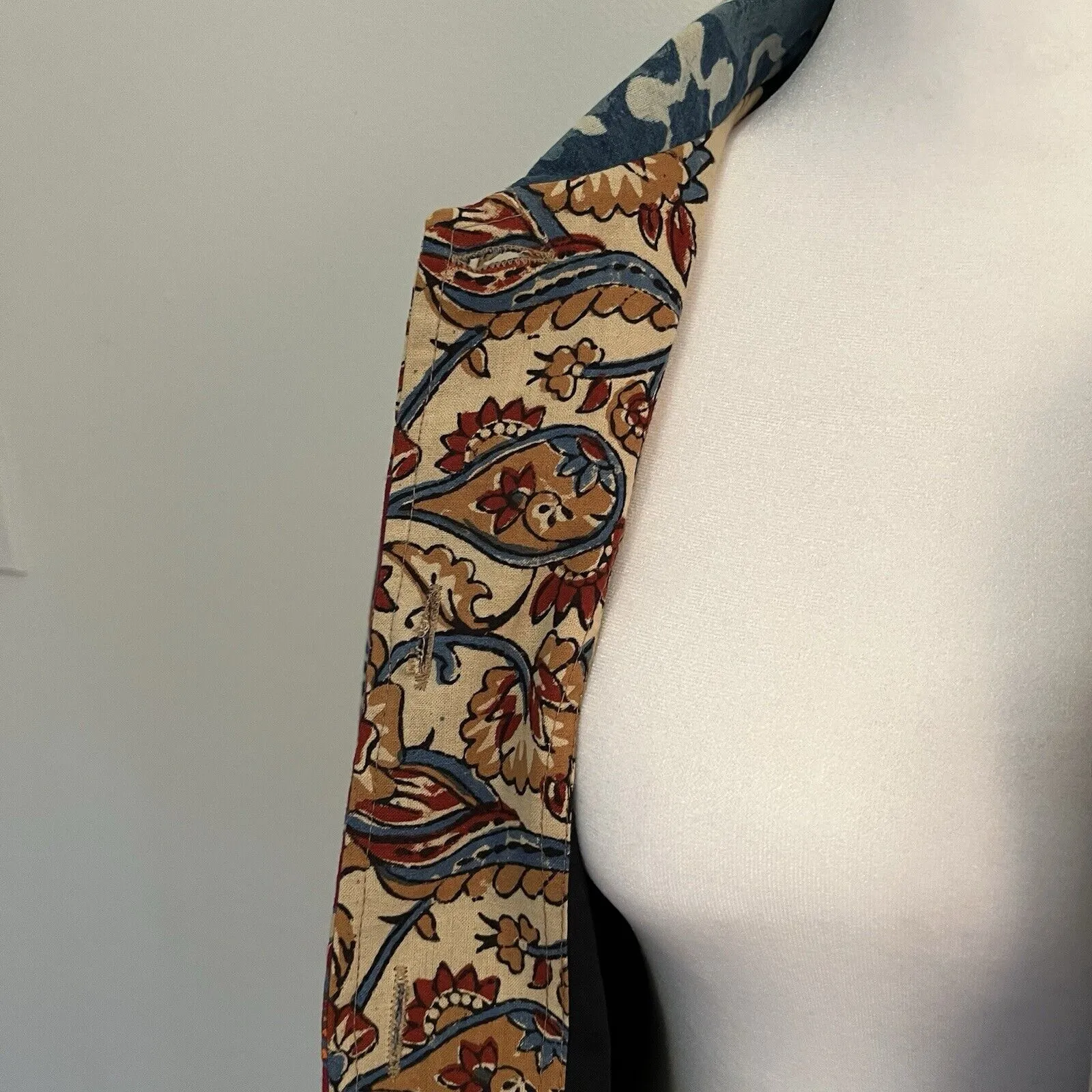 Silver Stream Patchwork Colorful Relaxed Artsy Lightweight Jacket‎ Shacket OS Size L - Image 3