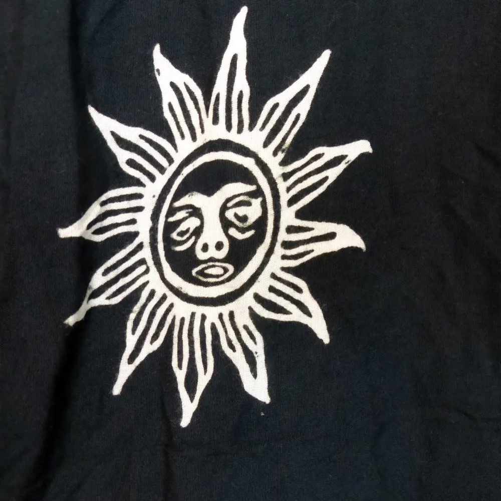 Sun Tribal Print Kaftan Dress Womens One Size Black Fringe Center Beach Hippie - Image 16