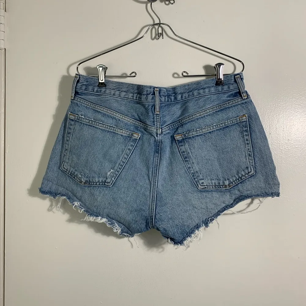 Parker, denim shorts, high waist, Daisy dukes, frayed, cotton, 30 - Image 4