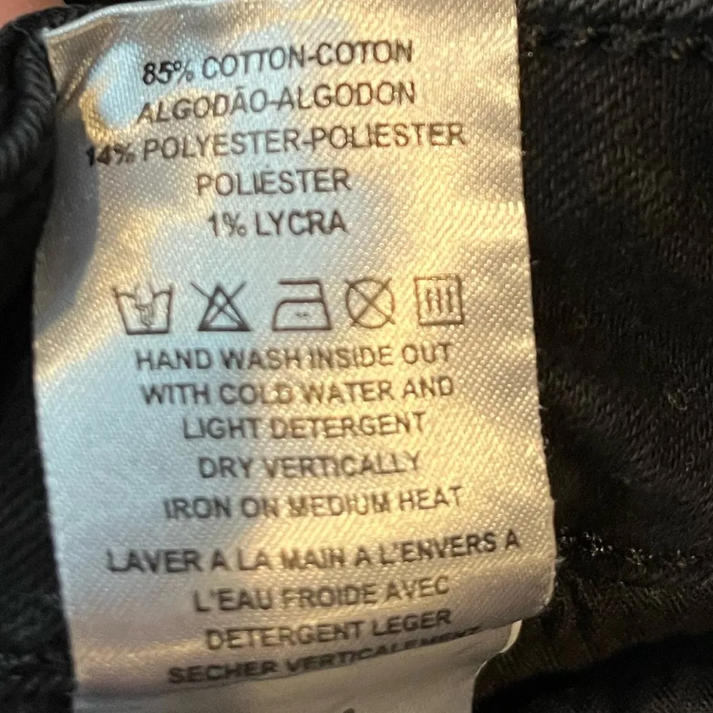 Dl1961 Emma Power Leggings Skinny Distressed Jeans Black Size 29 - Image 8