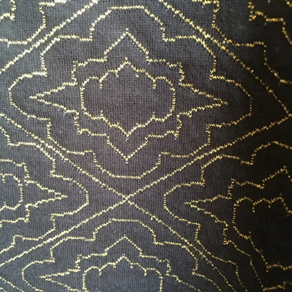 Loft | quilted shimmer sweatshirt navy gold Large - Image 7