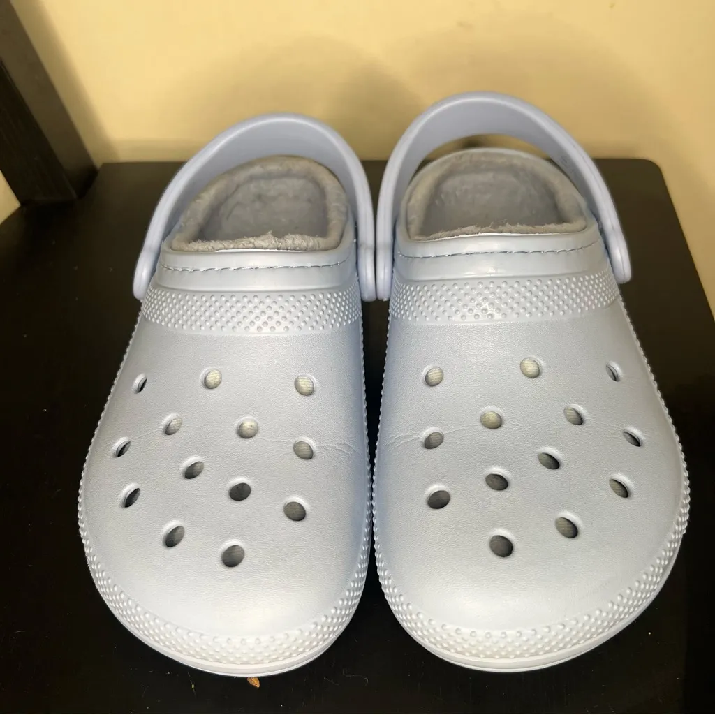 CROCS unisex CLASSIC LINED CLOG 2BLUE CALCITE size W6 us M4 us - Image 9