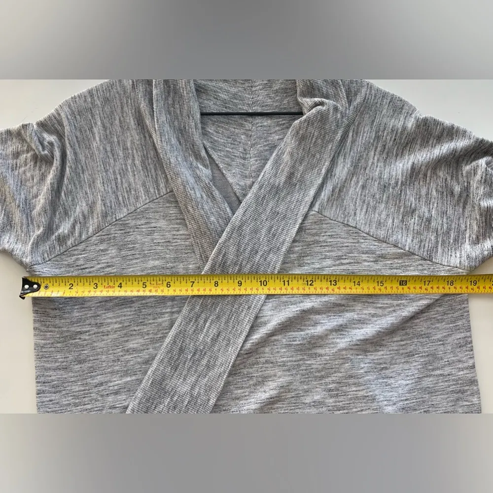 Athleta Nirvana Wear Two Ways Wrap Grey Modal Open Front Cardigan M - Image 4